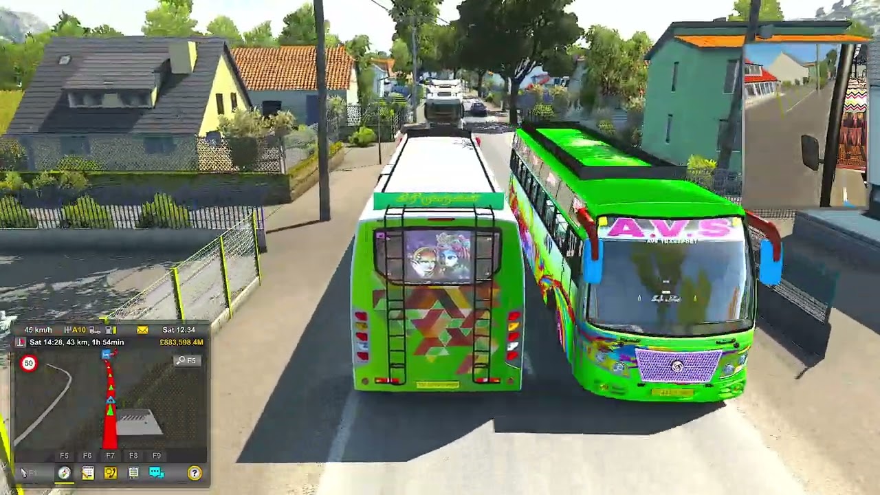 Racing with the train Bus driving in ETS2  | Horn Box | Logitech G923 Setup