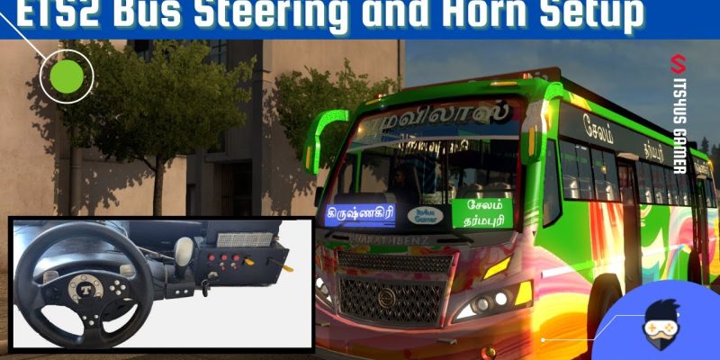 ETS2 Bus driving with Steering Wheel and Horn button box | Thrustmaster TamilNadu Bus Game
