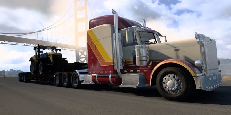 Hauling JCB Fastrac with Peterbilt 389 | American Truck Simulator