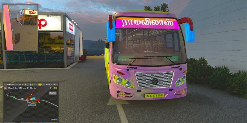 Rash driving to make up for lost time bus ride in ETS2  | Horn Box | Logitech G923 Setup