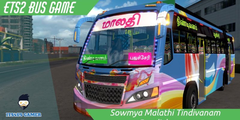 Accident Sowmya Bus unable to turn TamilNadu Pondy Bus Game Play Euro truck simulator 2