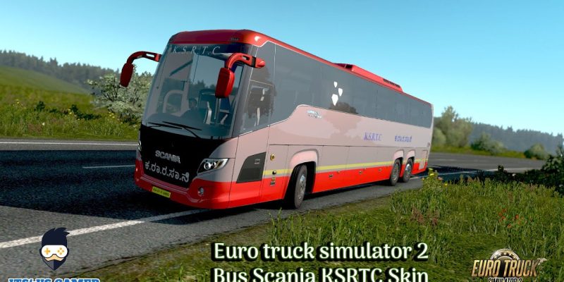 ETS2 KSRTC Scania Fast drive on a long straight stretch 150 Km/h Gameplay