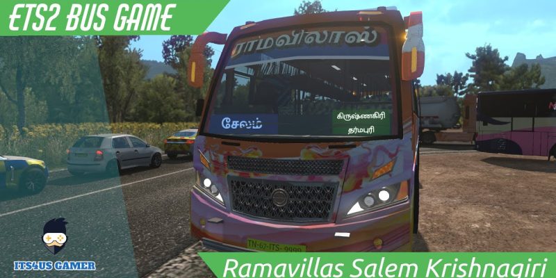 Heavy traffic Ramavillas Salem Krishnagiri TamilNadu Bus Game Play Tiger Coach by Its4us Gamer