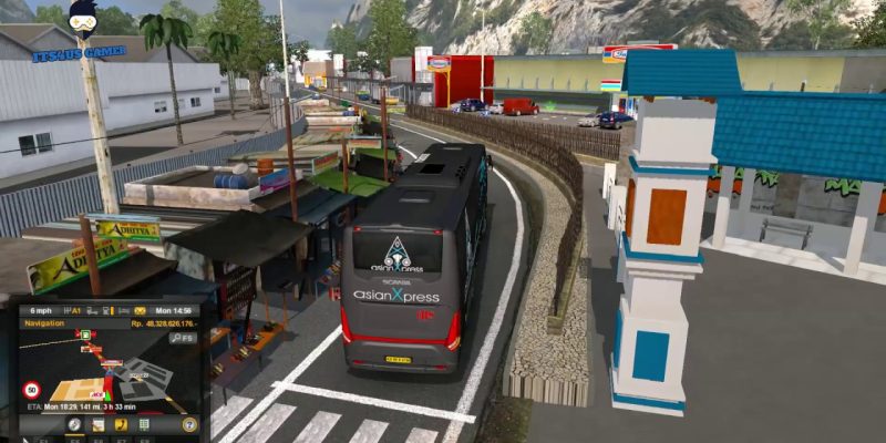 ETS2 Gameplay Asian Express Scania Bus Indian Skin
