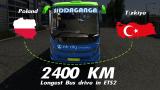 Longest Bus drive in ETS2 | 2400KMS Białystok, Poland to İstanbul, Türkiye | Euro Truck Simulator 2