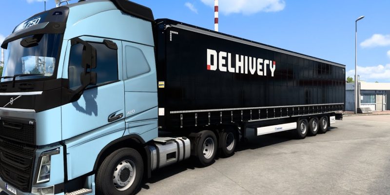 Delhivery Skin for Krone trailer  | Indian Skin Mod  for Euro Truck Simulator 2